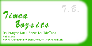 timea bozsits business card